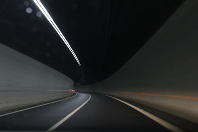 Road passing through tunnel