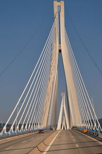 View of suspension bridge against sky