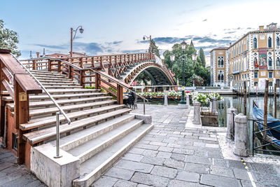 Bridge over river against sky