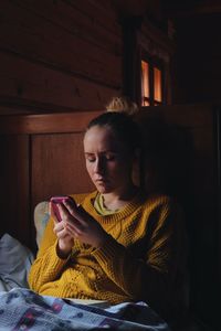 Woman looking at camera