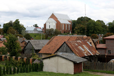 Houses against sky