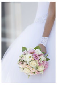 Close-up of white flower bouquet