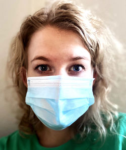 Portrait of woman wearing surgical mask