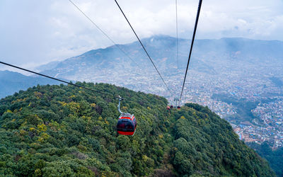 Low angle view of mountain against sky