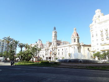 Buildings against blue sky