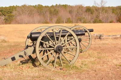 Cannon on battlefield