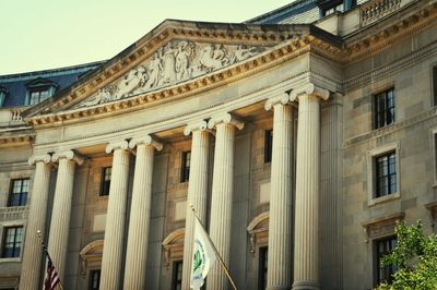 Low angle view of historical building