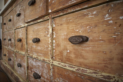 Full frame shot of wooden door