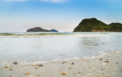 The beach of prachuap khiri khan, ao manao bay, unseen thailand