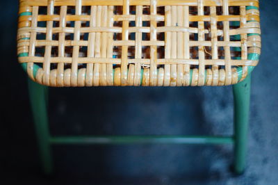 Close-up of wicker basket