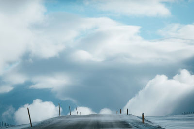 Panoramic view of road against sky