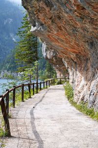 Footpath amidst rocks and mountains