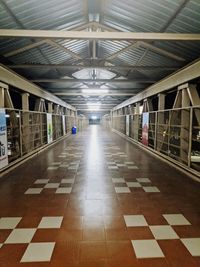 Empty corridor of building