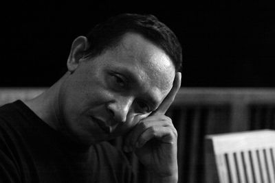 Close-up portrait of a man