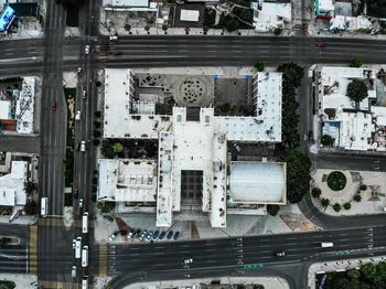 High angle view of traffic on road