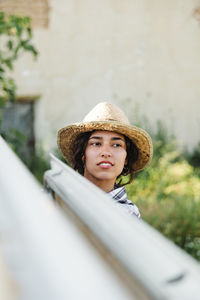 Portrait of boy looking away