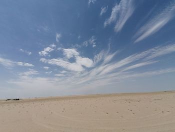 Scenic view of desert against sky