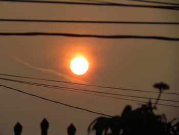 Low angle view of orange sky