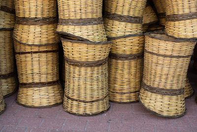 Full frame shot of wicker basket