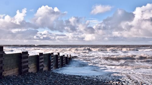 Panoramic view of sea against sky