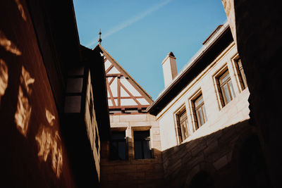 Low angle view of buildings against sky