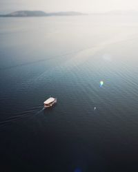 High angle view of sea against sky