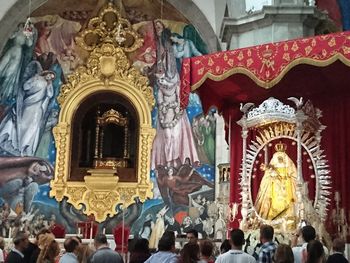 Crowd in a temple