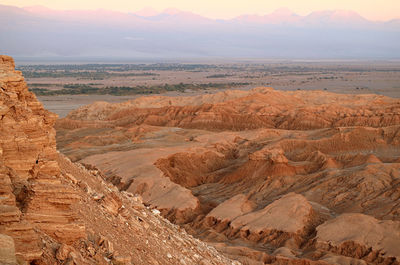 Incredible landscape valle de la luna or moon valley in atacama desert, northern chile