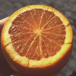 Close-up of orange on table