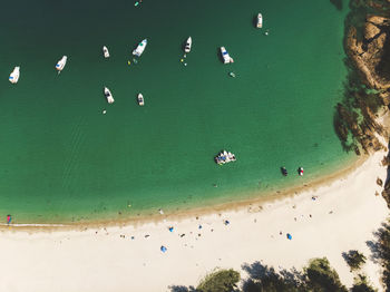 High angle view of beach