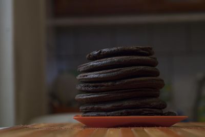 Close-up of cookies on table