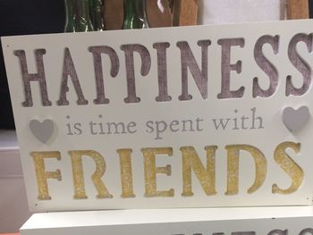 Close-up of text on wall