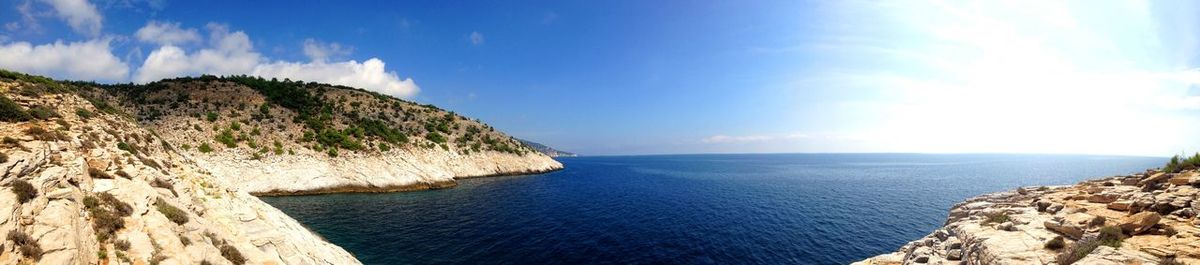 Panoramic view of sea against sky