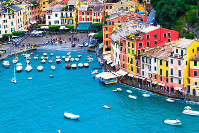 Landscape portofino famous small town at italy.