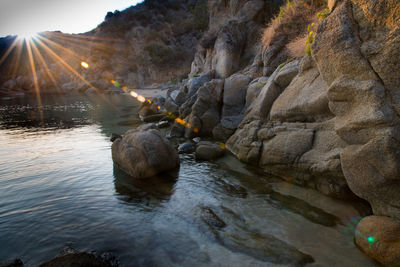 Scenic view of river against sky