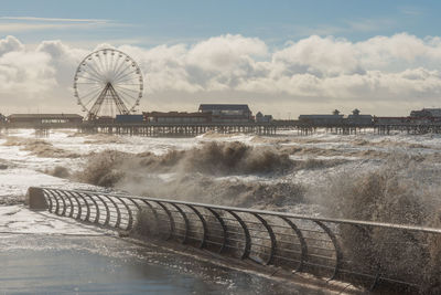 Rough sea at blackpool