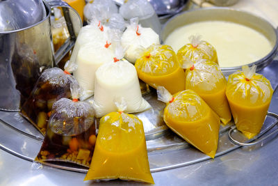 Close-up of fruits in plate