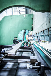 View of factory in city