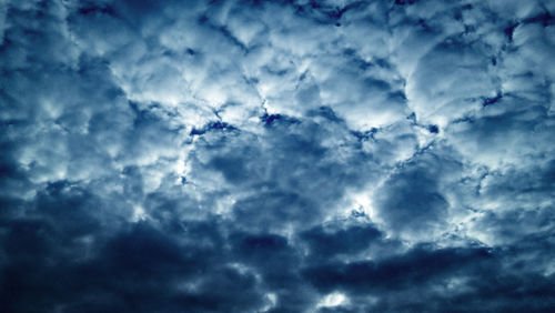 Low angle view of clouds in sky