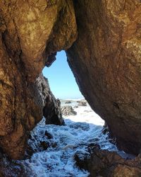 Rock formations in sea