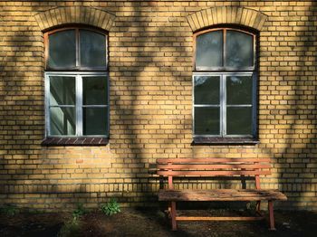 Brick wall with windows