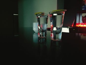 View of illuminated tunnel