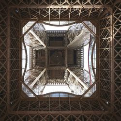 View of the underside of the eiffel tower
