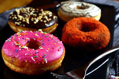 Close-up of dessert on table