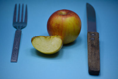 Close-up of apple on table