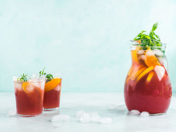 Close-up of drink on table