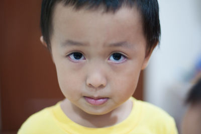 Close-up portrait of cute boy
