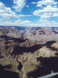 Aerial view of dramatic landscape