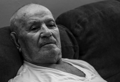 Portrait of man resting