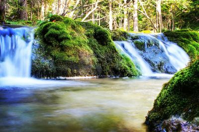 Close-up of waterfall